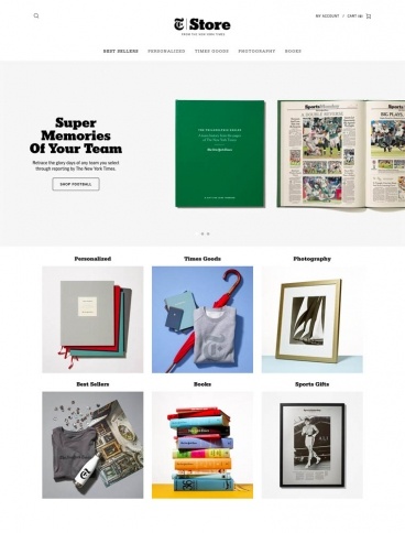 eCommerce website: The New York Times Store
