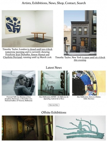 eCommerce website: Timothy Taylor