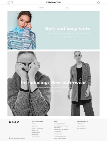 eCommerce website: Vero Moda