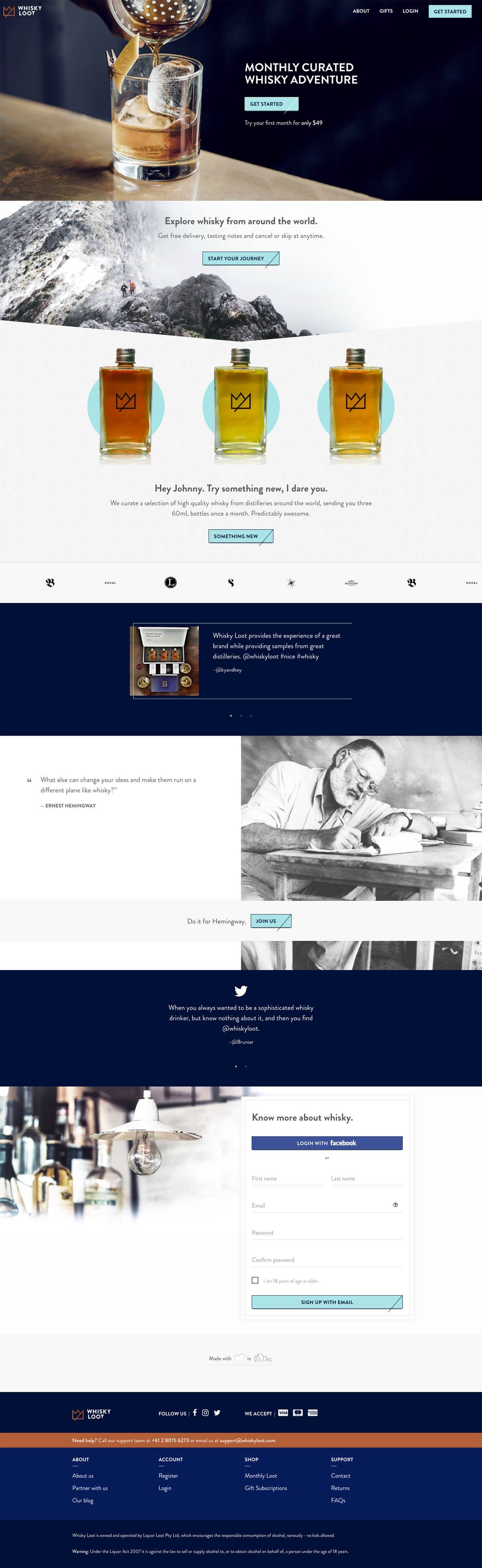 eCommerce website: Whisky Loot