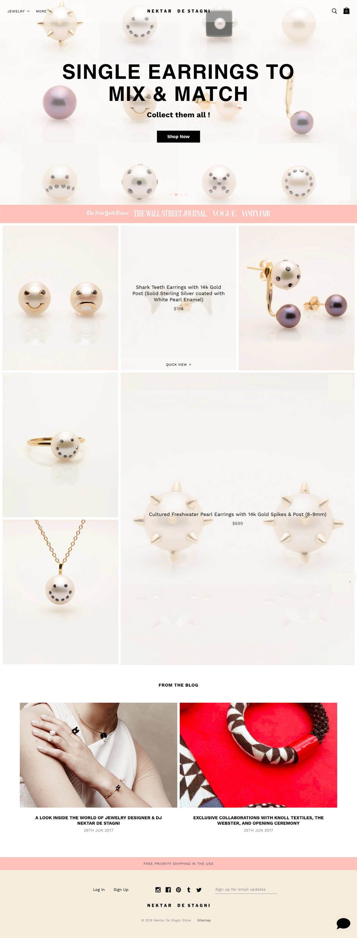 eCommerce website: Nektar De Stagni