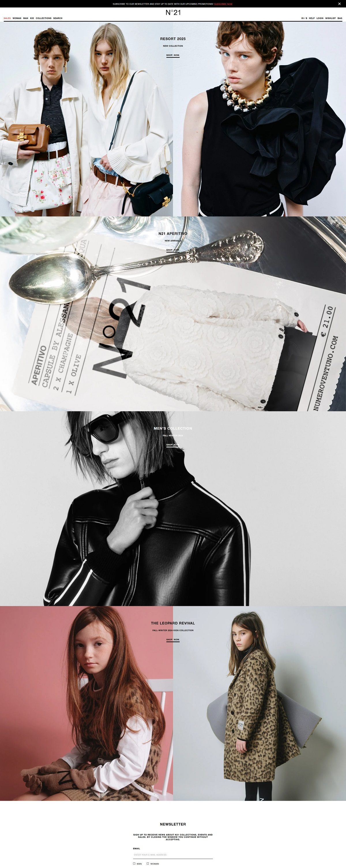 eCommerce website: N21