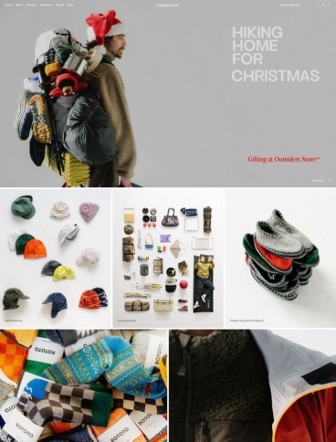 eCommerce website: Outsiders Store