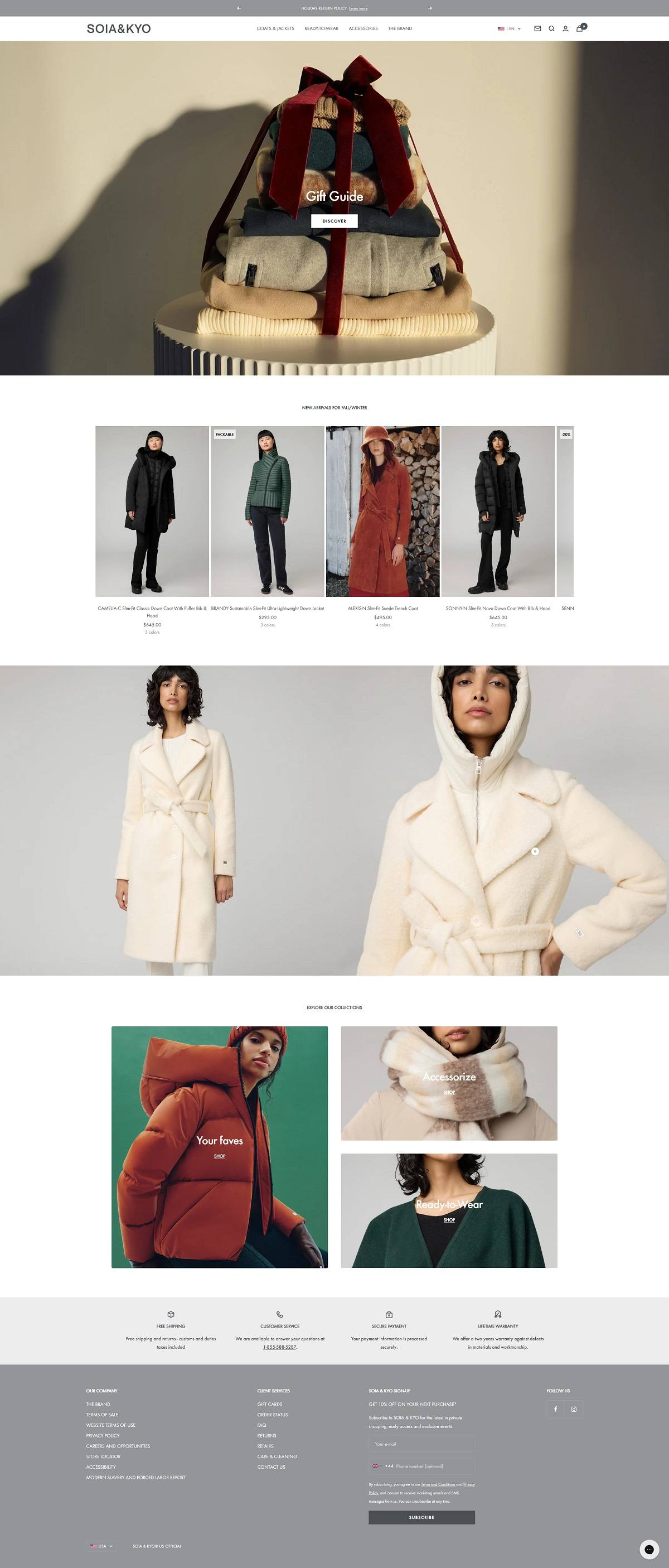 eCommerce website: Soia & Kyo