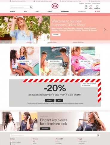 eCommerce website: C&A