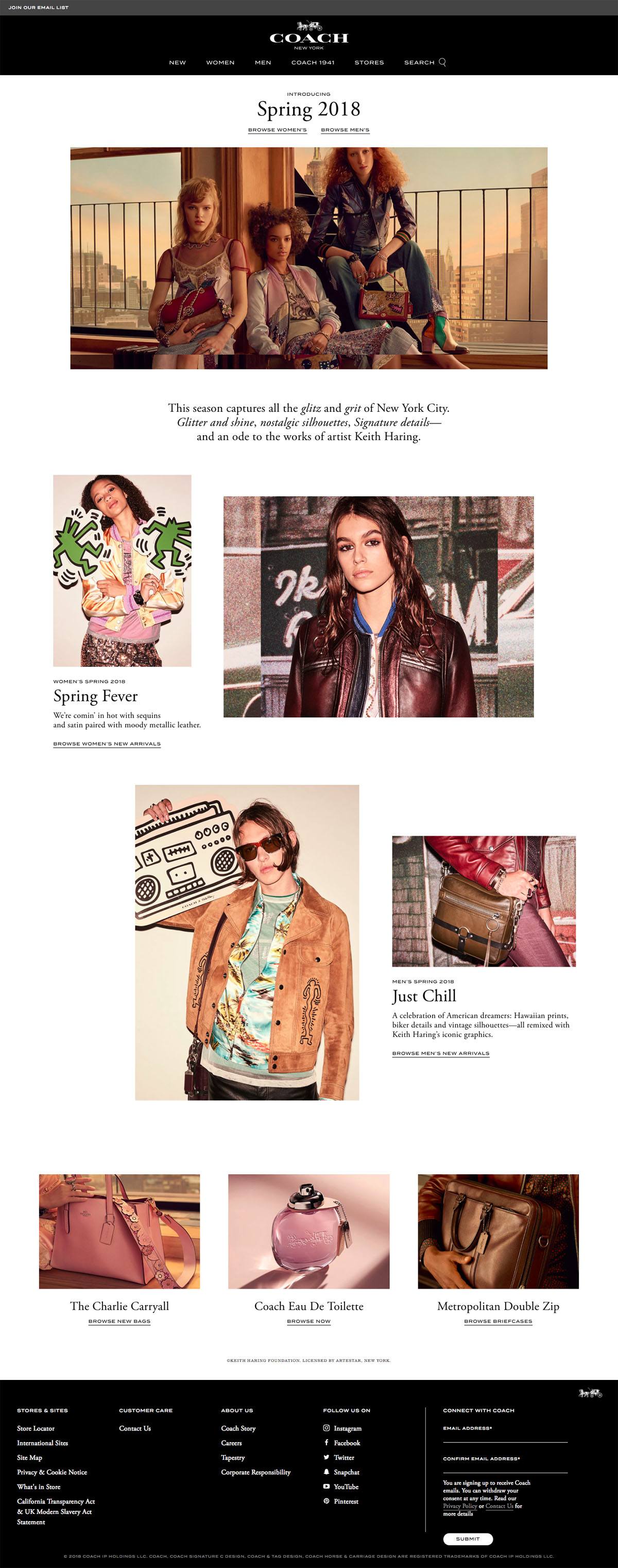 eCommerce website: Coach