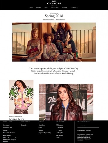 eCommerce website: Coach