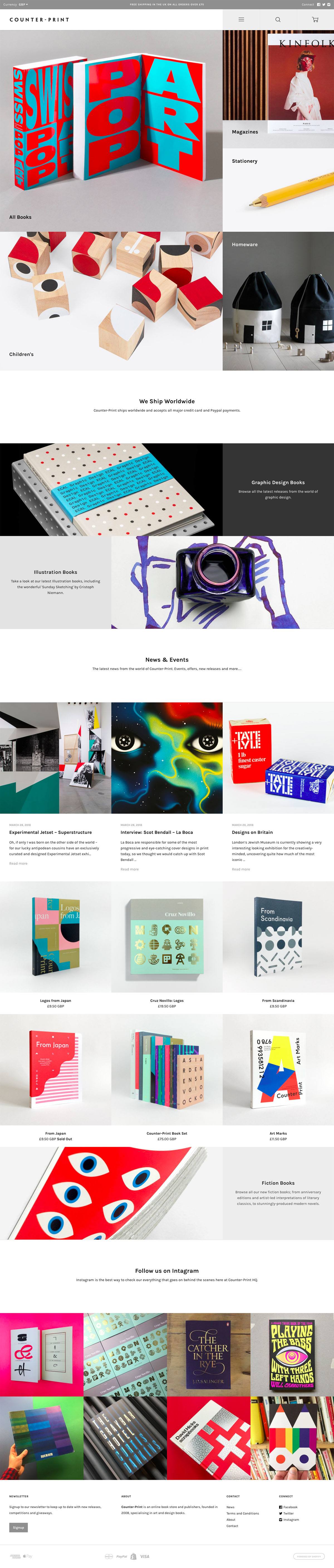 eCommerce website: Counter-Print