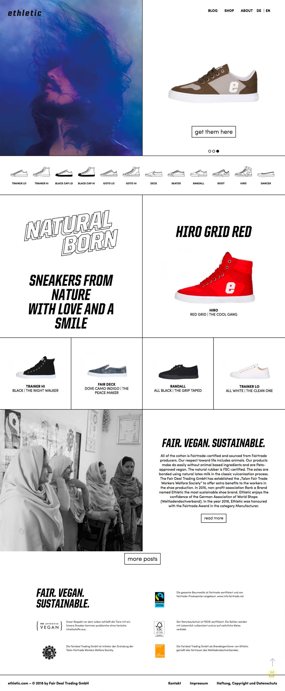 eCommerce website: Ethletic