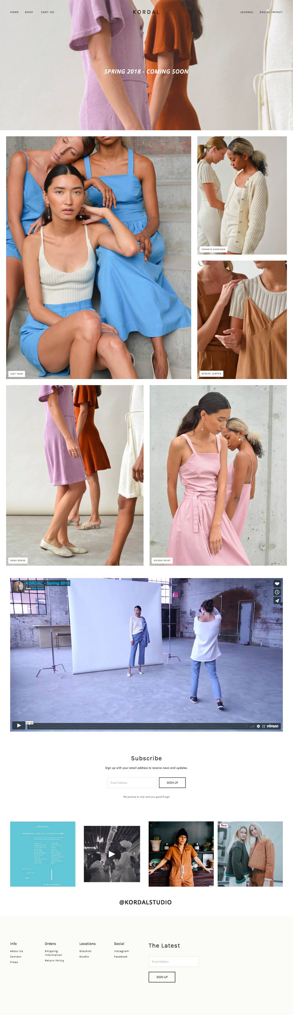 eCommerce website: Kordal