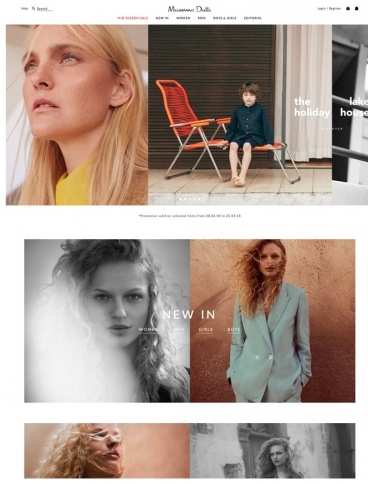 eCommerce website: Massimo Dutti