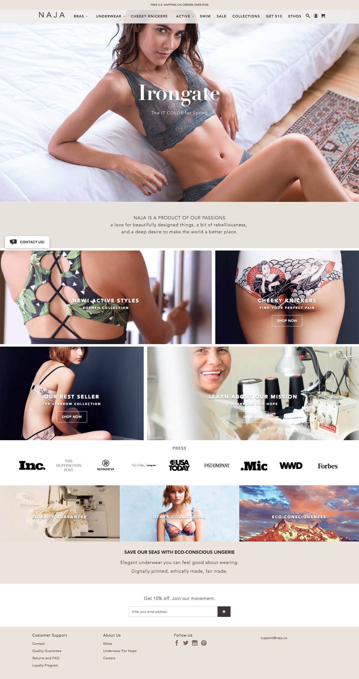 eCommerce website: Naja