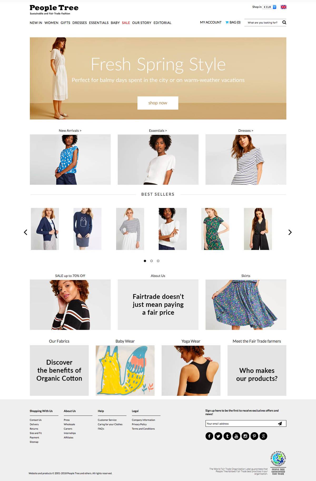 eCommerce website: People Tree