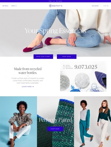 eCommerce website: ROTHY’S