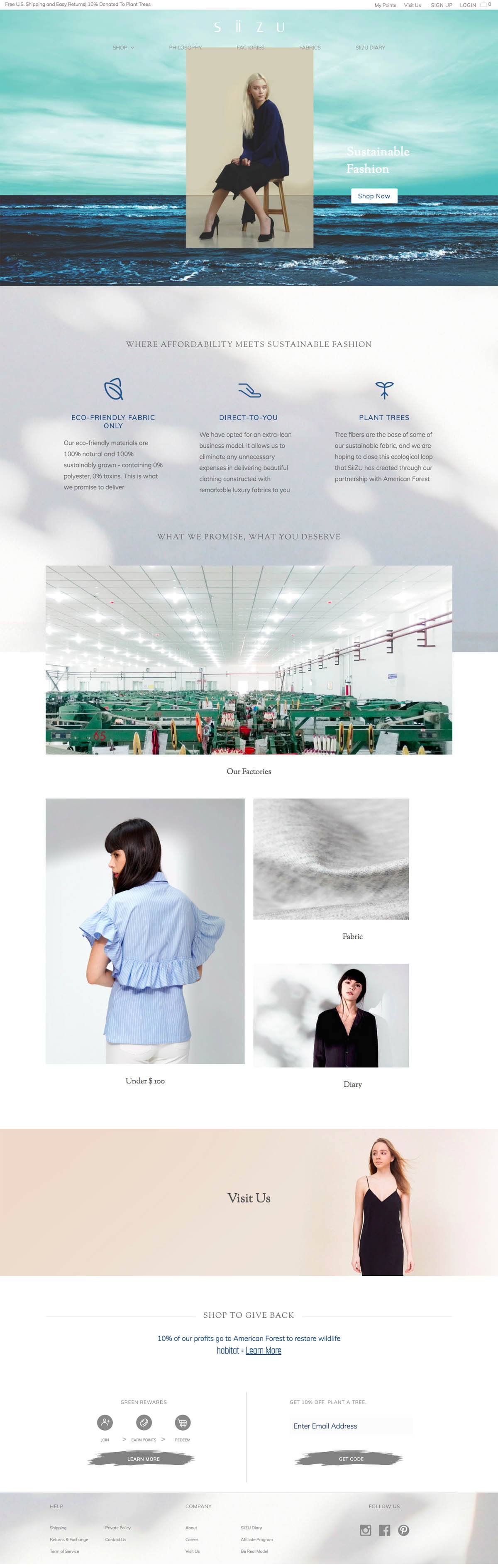 eCommerce website: SiiZU