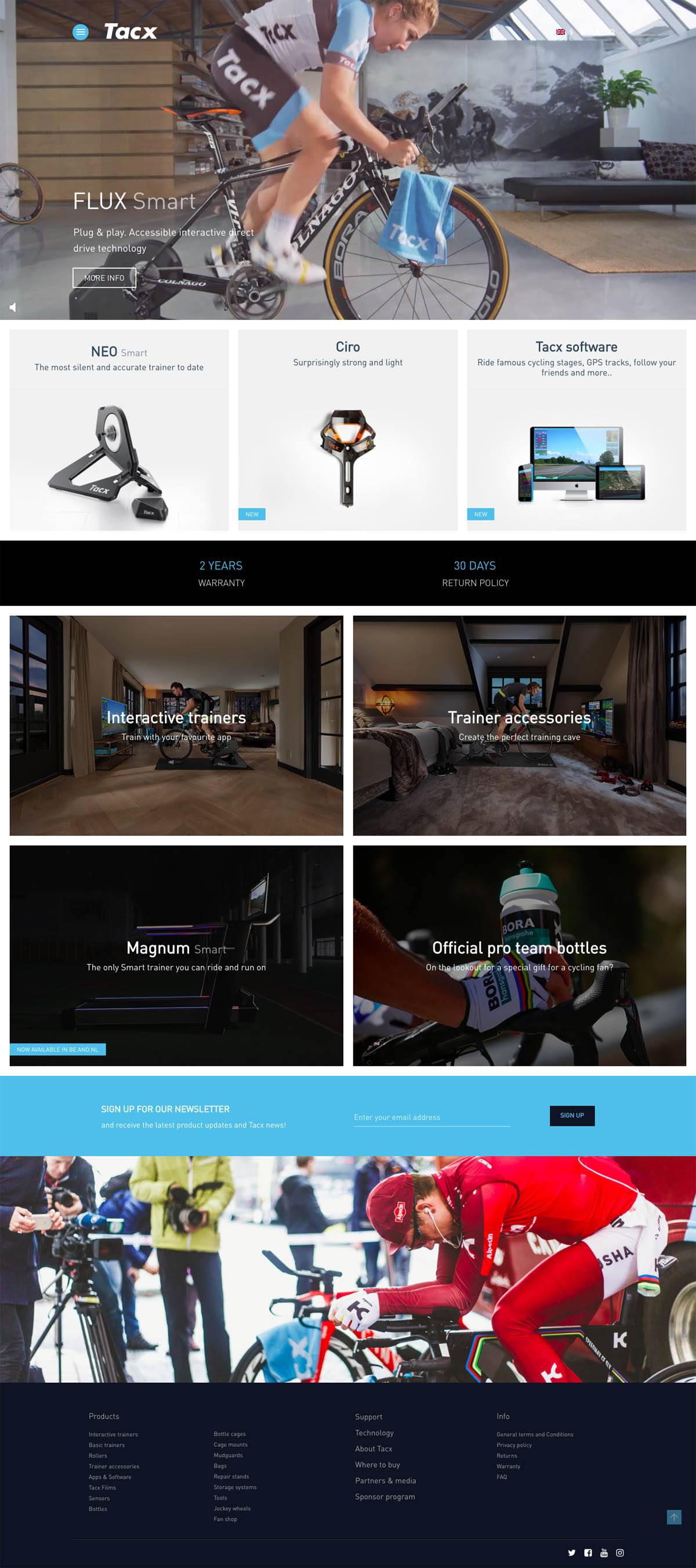 eCommerce website: Tacx