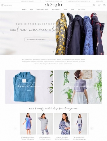eCommerce website: Thought Clothing