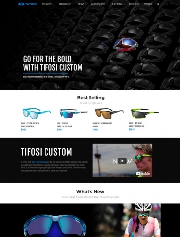 eCommerce website: Tifosi Optics