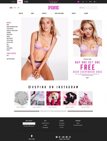 eCommerce website: VSPINK