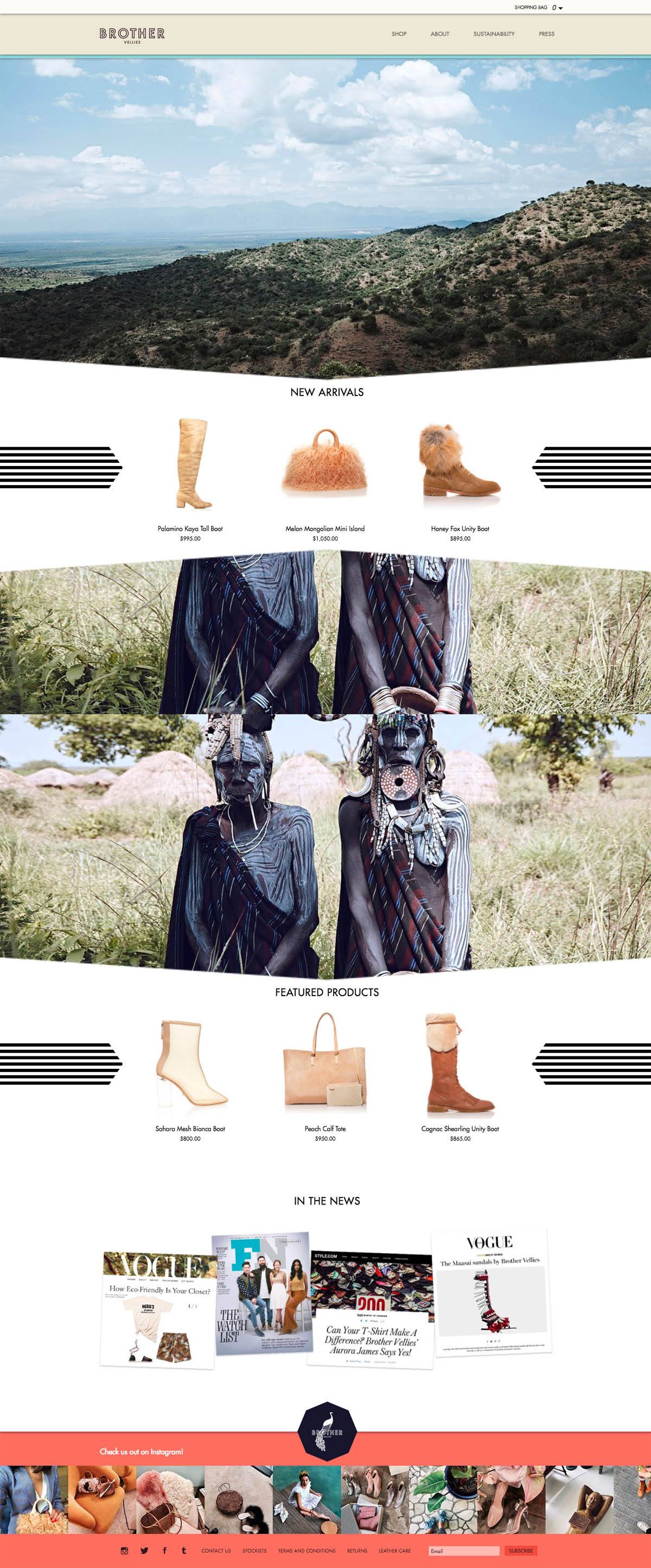 eCommerce website: Brother Vellies