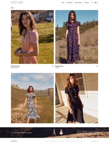 eCommerce website: Christy Dawn