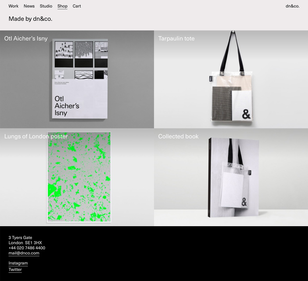 eCommerce website: dn&co.