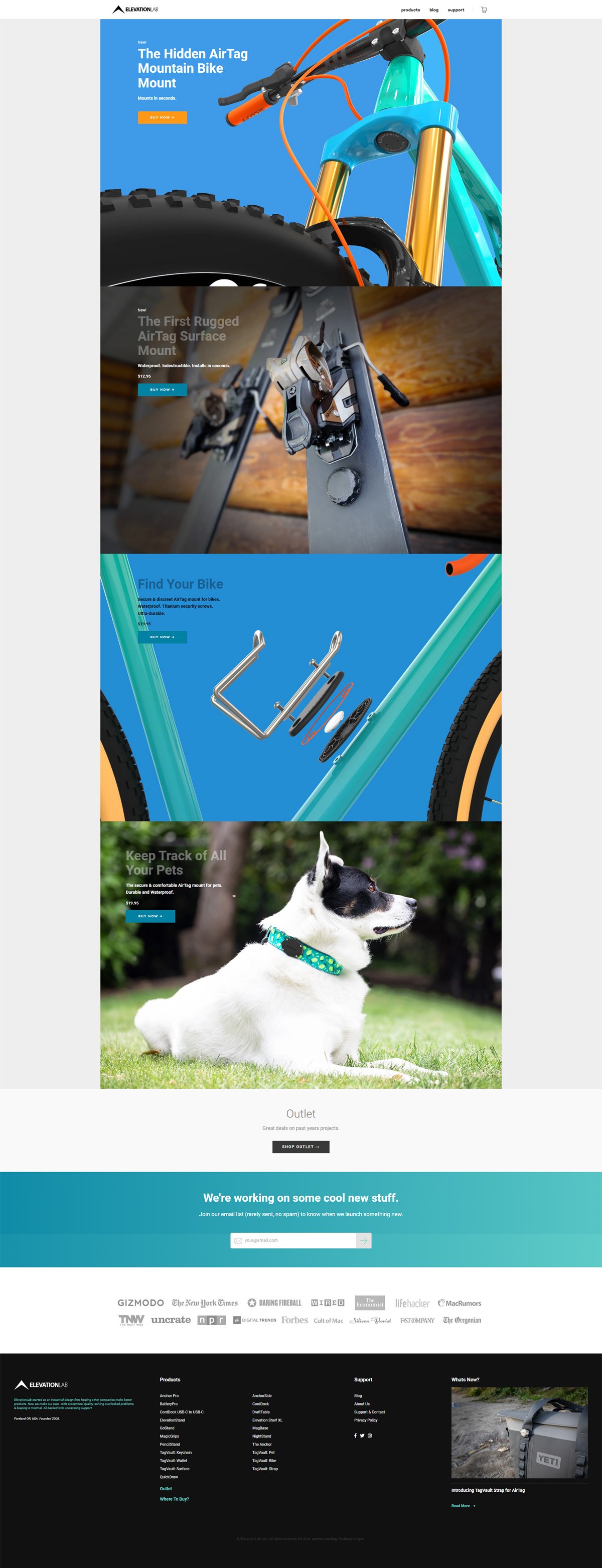 eCommerce website: ElevationLab