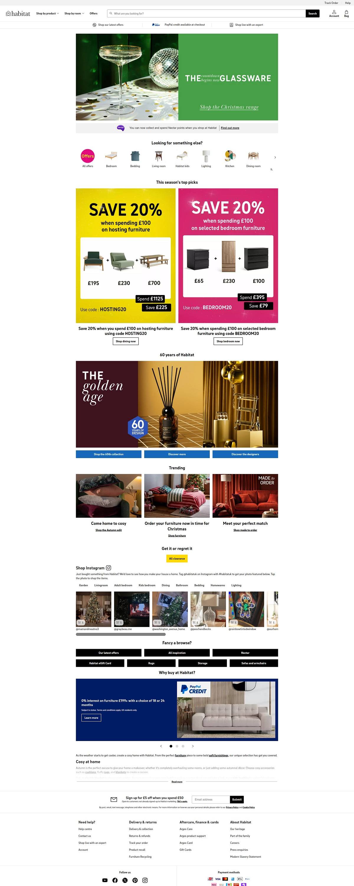 eCommerce website: Habitat