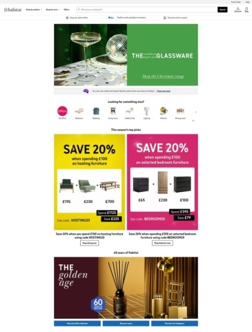eCommerce website: Habitat