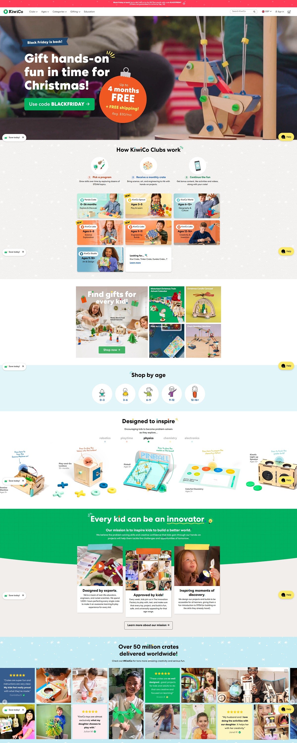 eCommerce website: KiwiCo