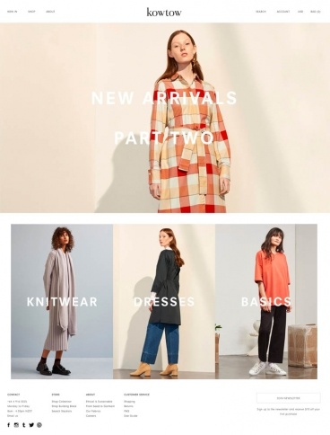 eCommerce website: kowtow