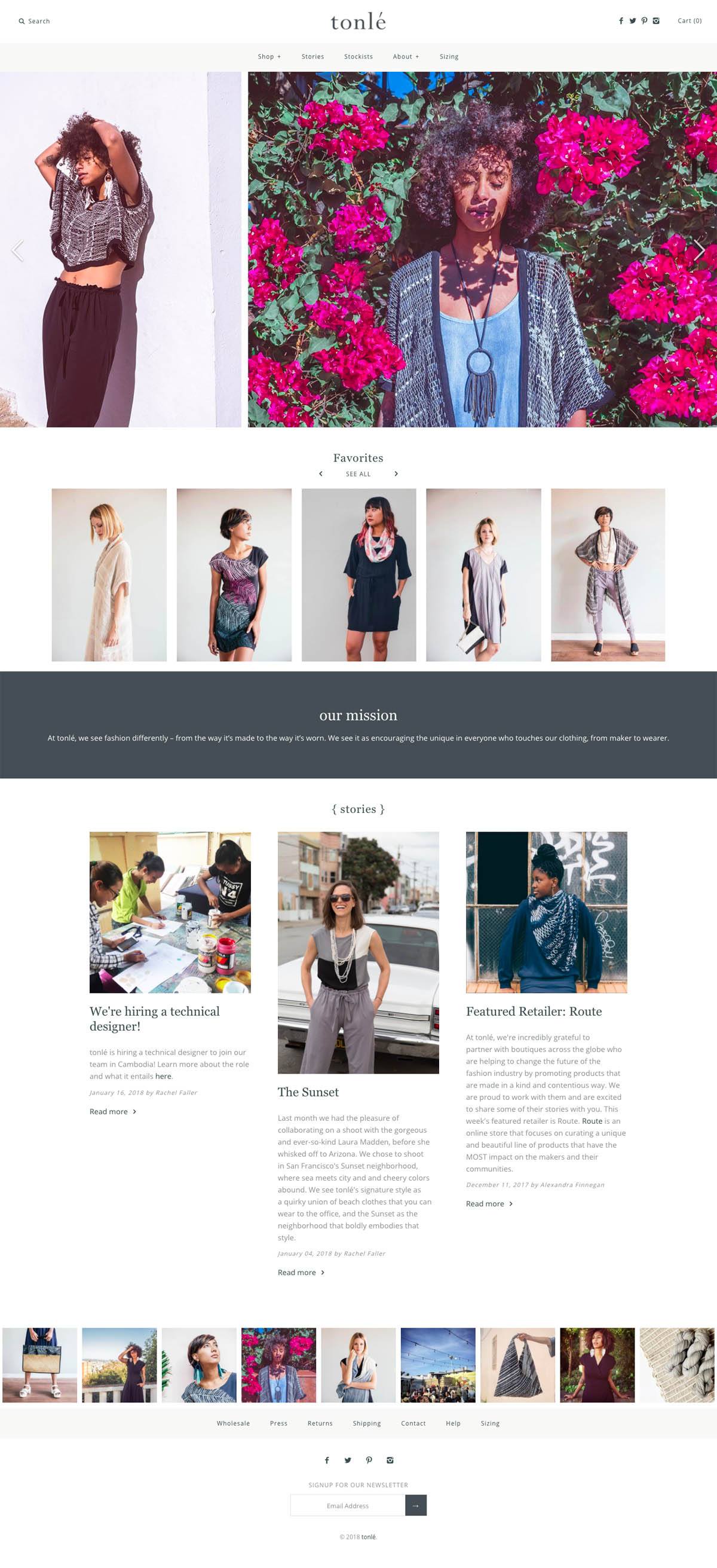 eCommerce website: tonlé