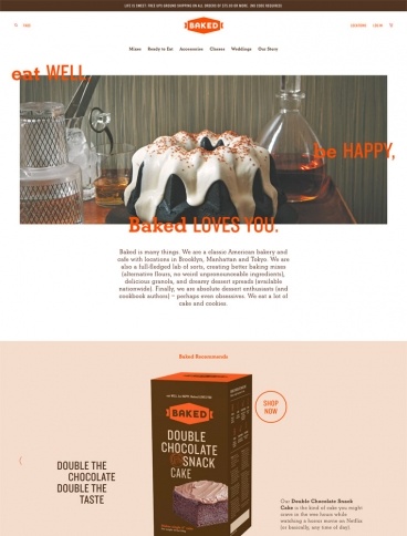 eCommerce website: Baked