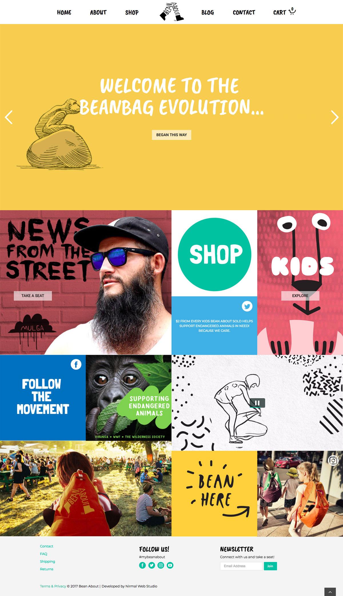 eCommerce website: Bean About