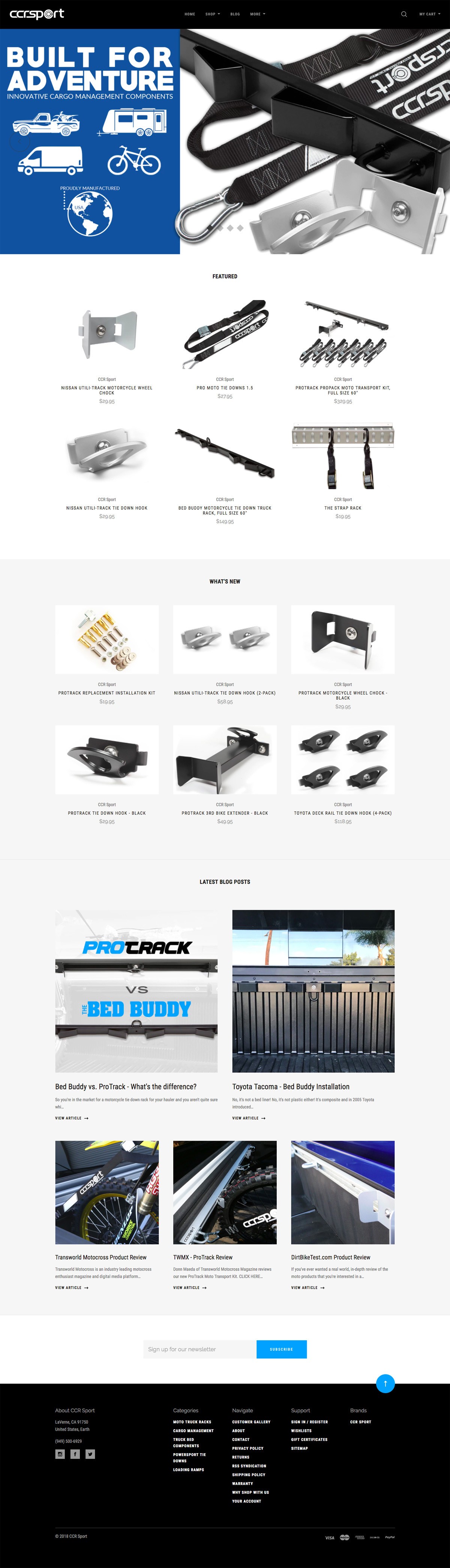 eCommerce website: CCR Sport