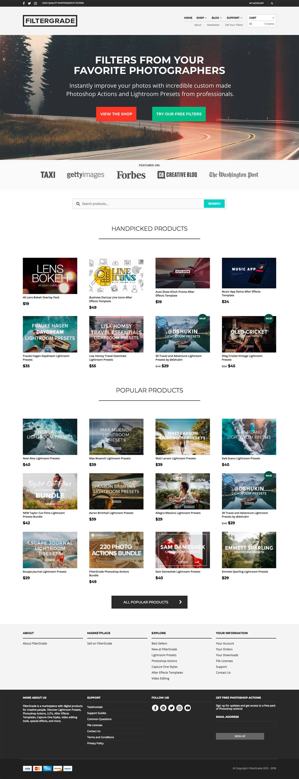 eCommerce website: FilterGrade