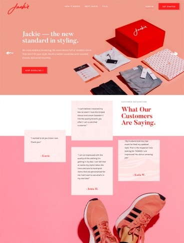 eCommerce website: Jackie