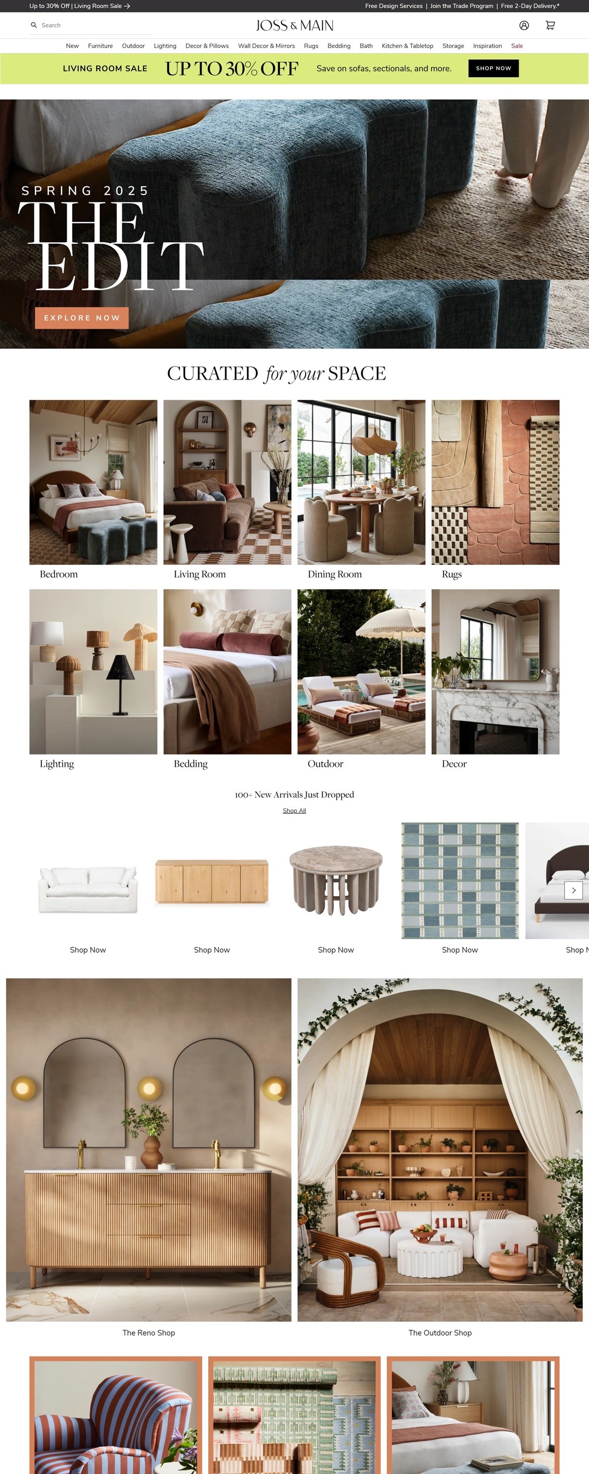 eCommerce website: Joss & Main