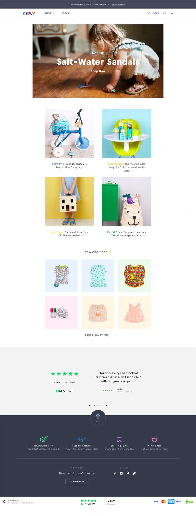 eCommerce website: KIDLY