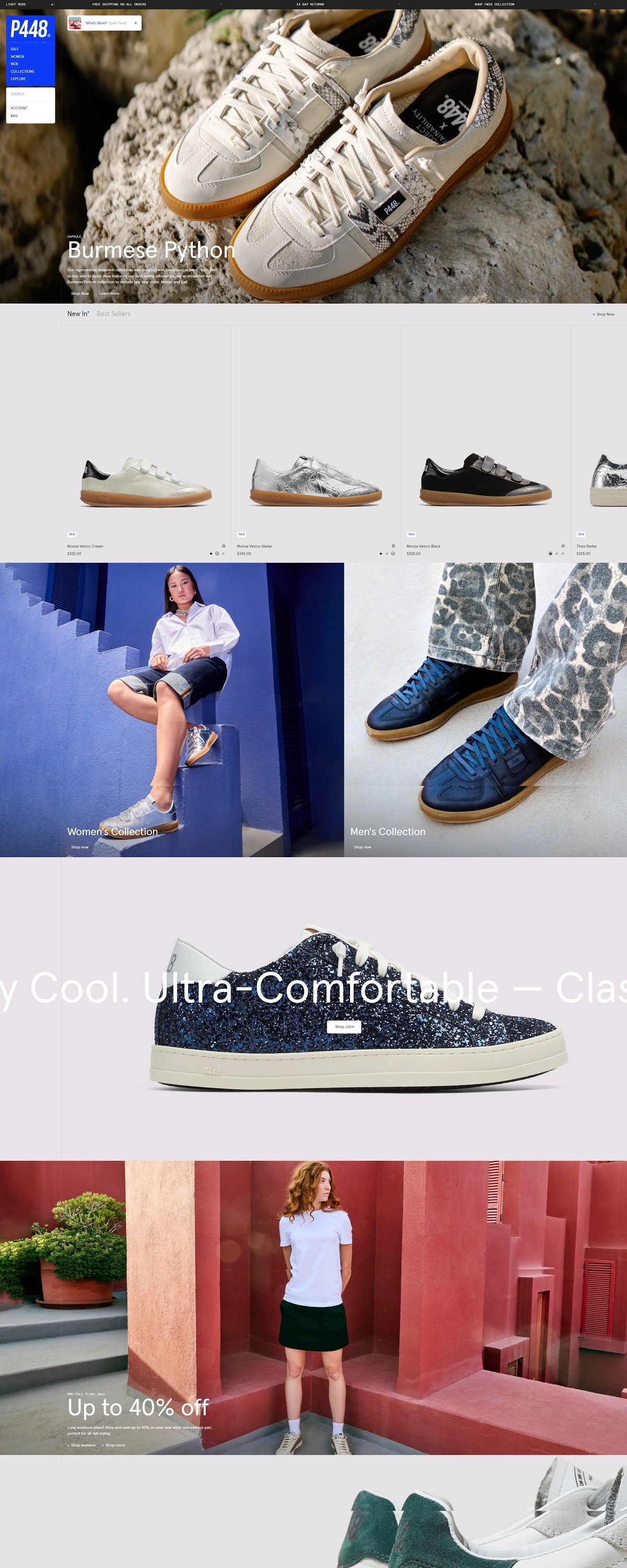 eCommerce website: P448