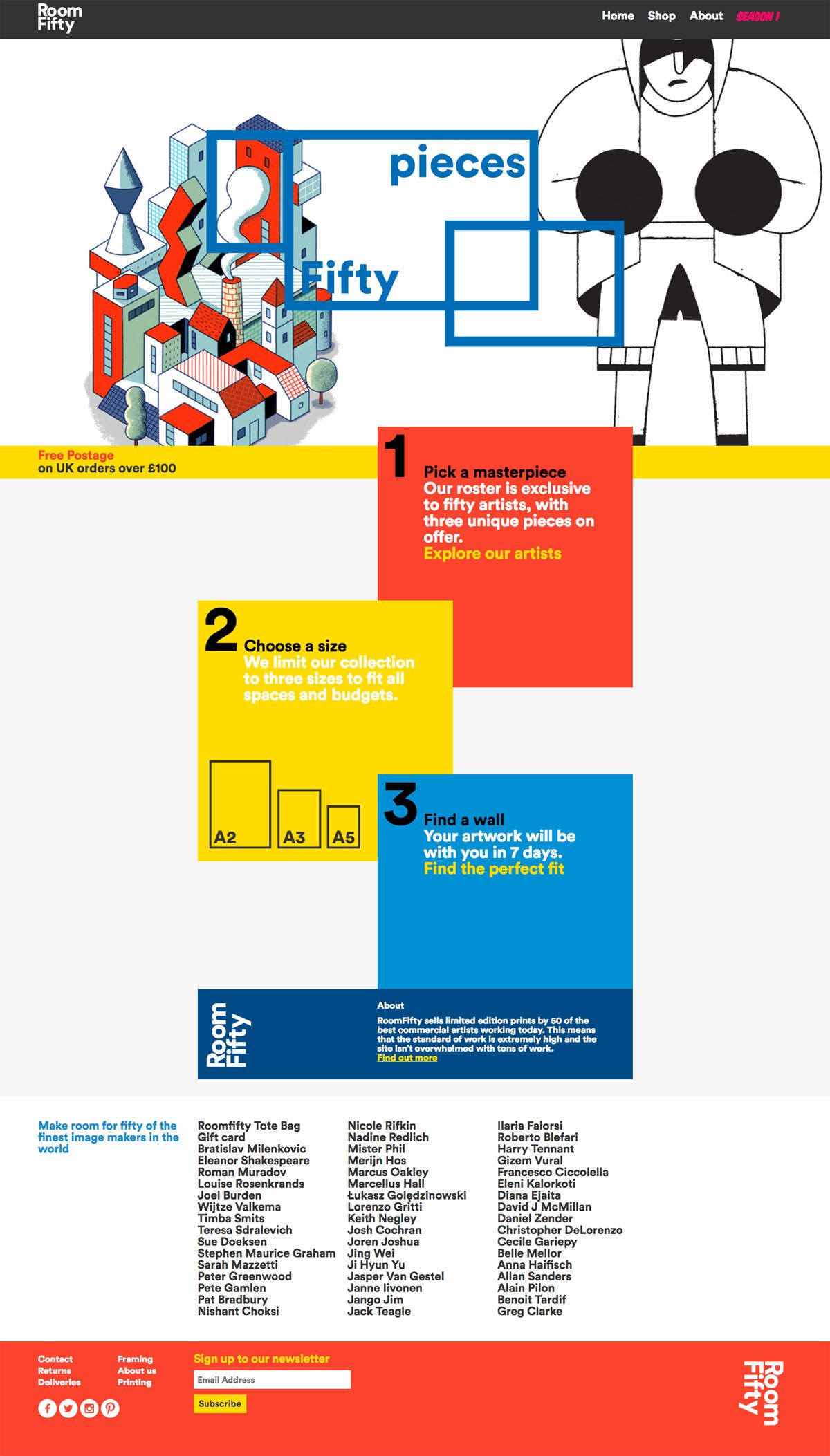 eCommerce website: RoomFifty