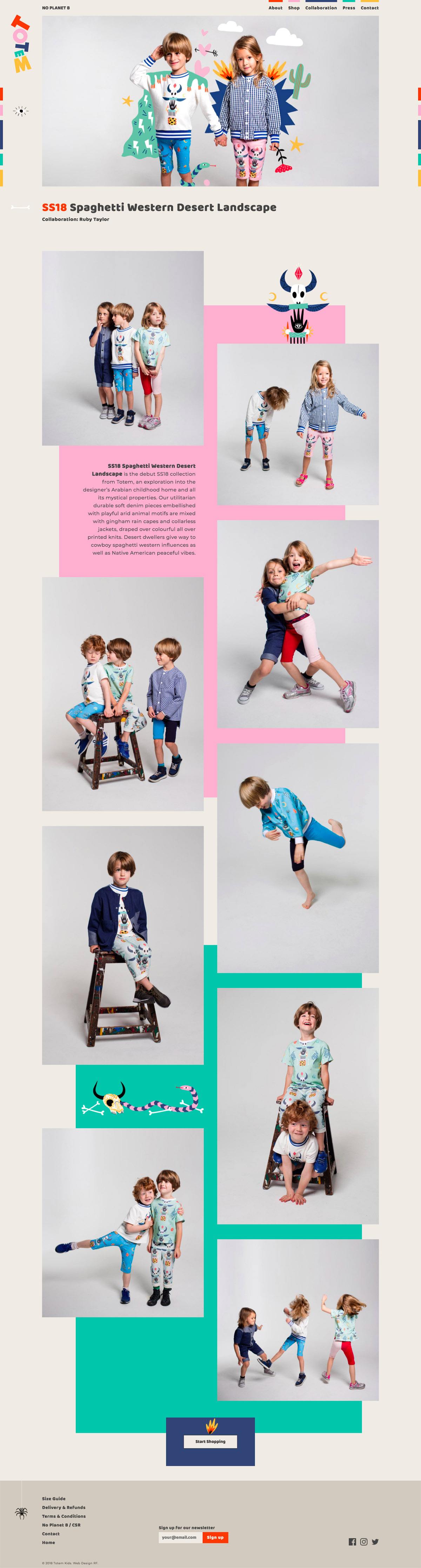 eCommerce website: The Totem Kids