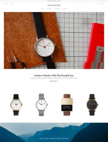 eCommerce website: Void Watches