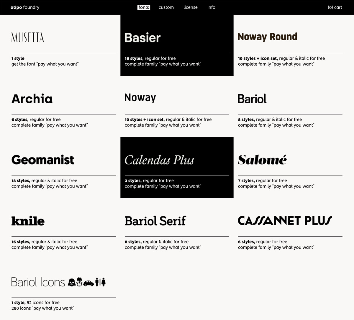 eCommerce website: atipo