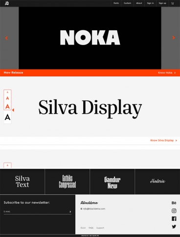 eCommerce website: Blackletra