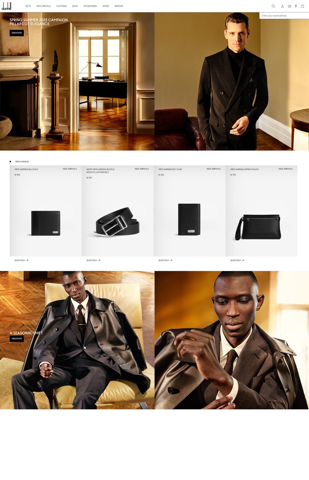 eCommerce website: Alfred Dunhill