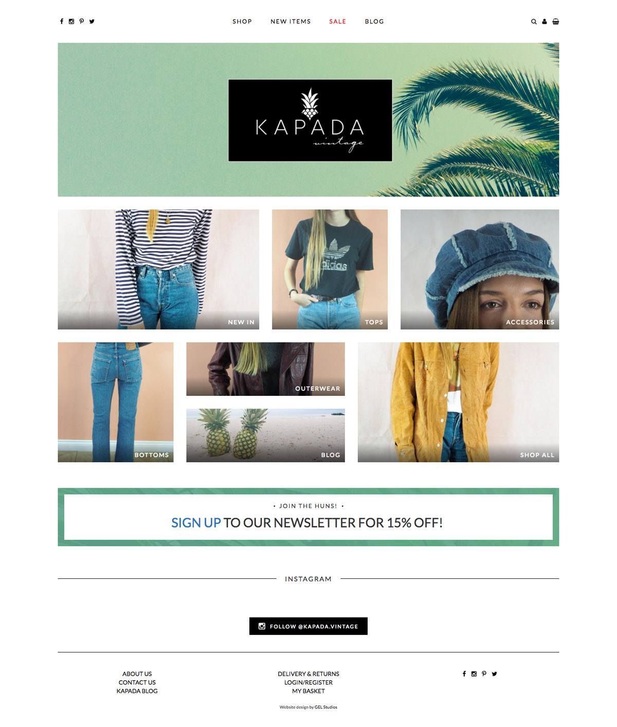 eCommerce website: Kapada Vintage