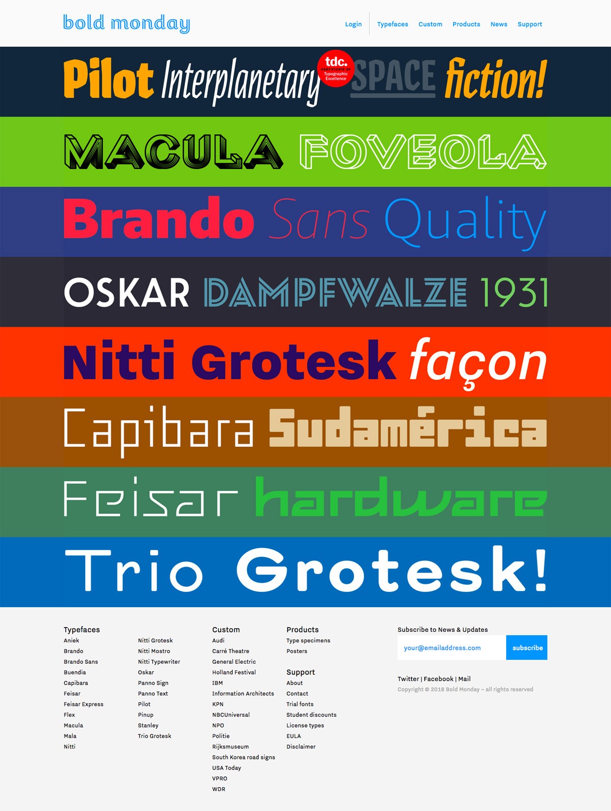 eCommerce website: Bold Monday