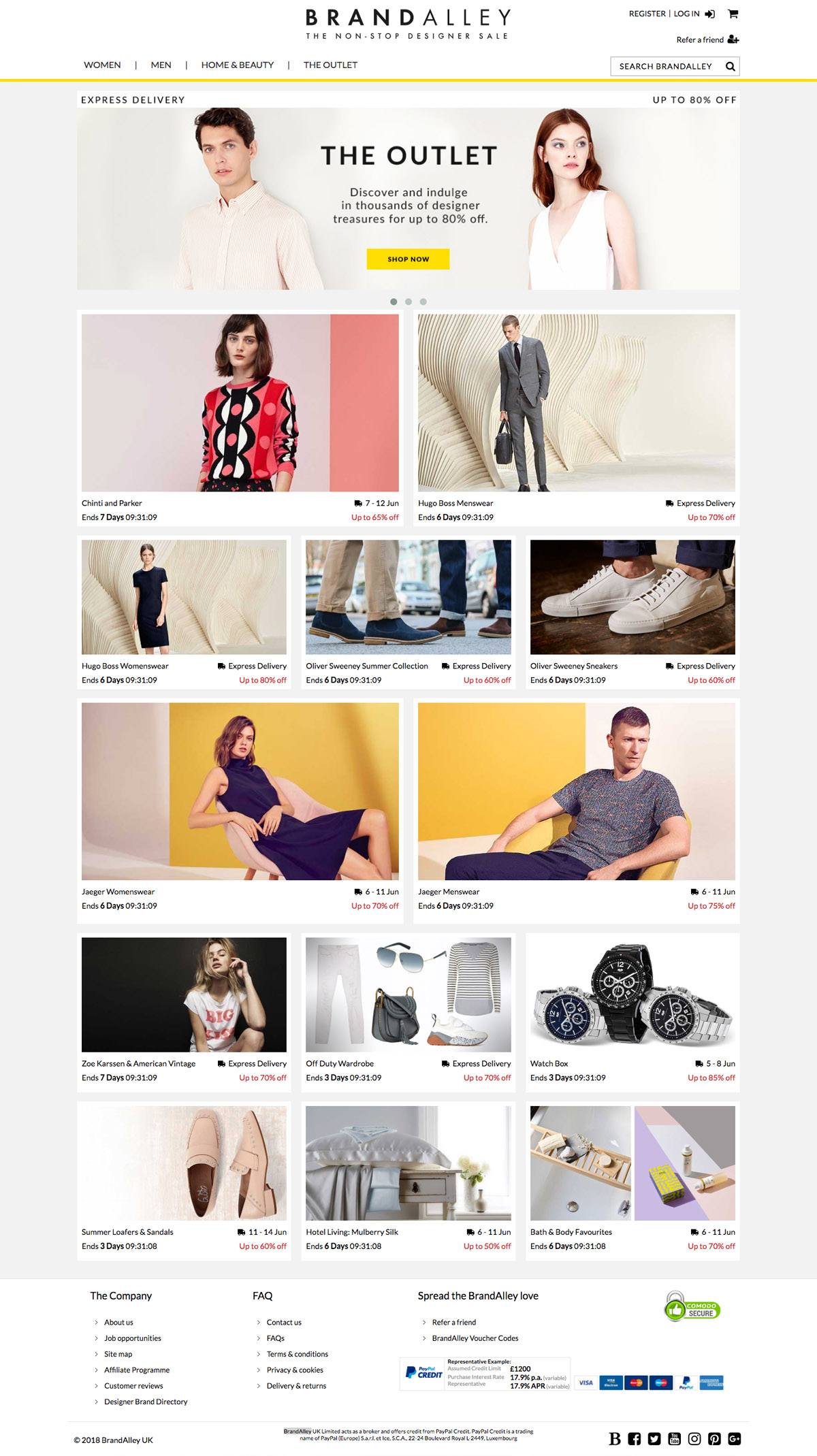eCommerce website: Brand Alley