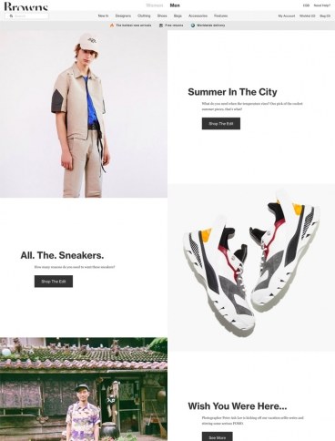 eCommerce website: Browns Fashion